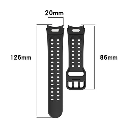 For Samsung Galaxy Watch FE 40mm Diplopore Button Quick Release Silicone Watch Band(Cloudy Gray) by bashfashion