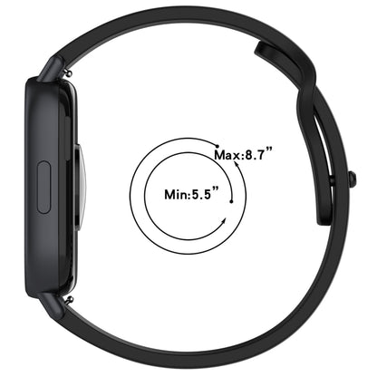 For Redmi Watch 5 Active Youth Version Solid Color Quick Release Silicone Watch Band(Black) by bashfashion
