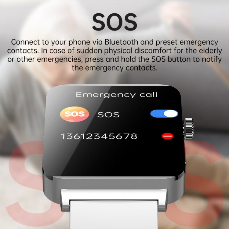 KS03 Pro 1.96 inch Color Screen Smart Watch, Support Bluetooth Call / Health Monitoring(Silver Pink) by bashfashion