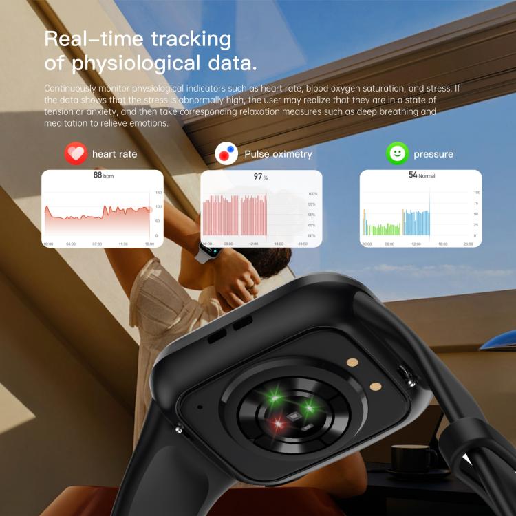 Q23 Pro 1.83 inch Color Screen IP68 Waterproof Bluetooth Call Smart Watch, Support Health Monitoring(Wine Red) by bashfashion