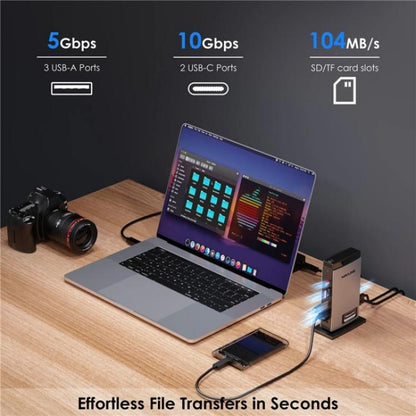 WAVLINK WL-UG69PD13Pro DisplayLink Docking Station 15 in 1 USB-C Hub for MacBook Laptop(AU Plug) by WAVLINK