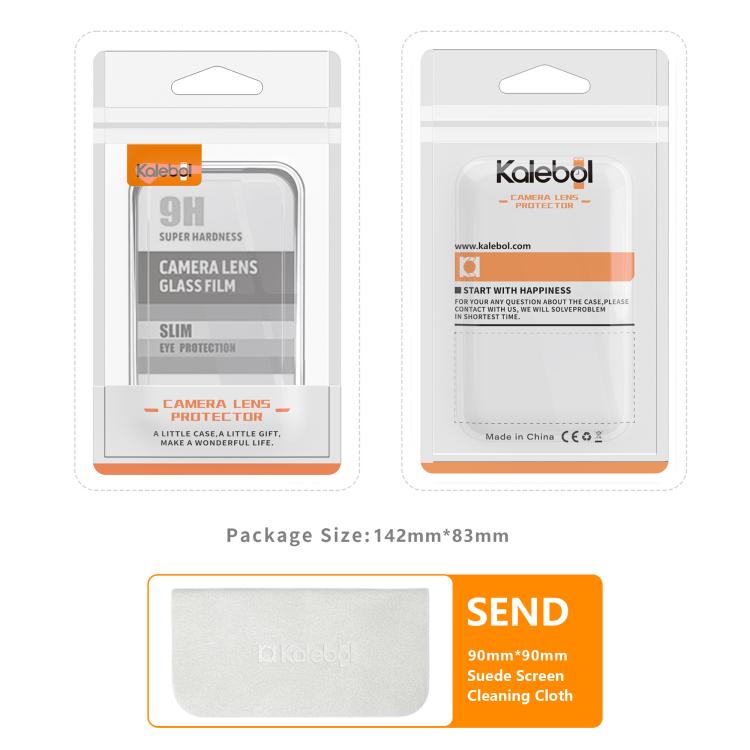 For iPhone 14 Plus Kalebol No Flicker Ultra-Thin Individual Camera Lens Tempered Glass Film(Graphite Gray) by Kalebol