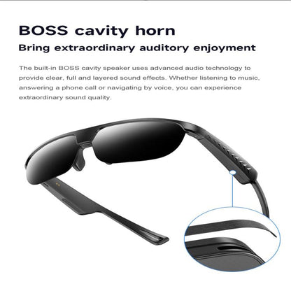 L01 Smart Glasses, Support AI Intelligent Translation / Bluetooth Call / Intelligent Noise Reduction(White) by bashfashion