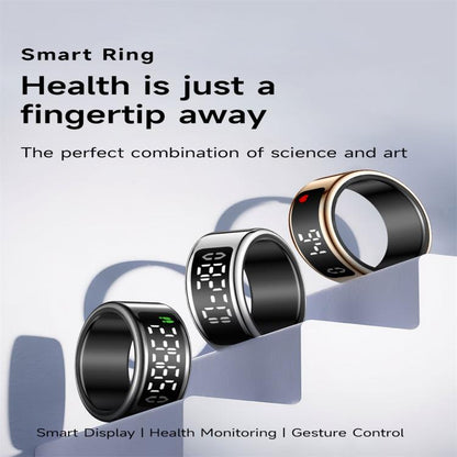 SY01 SIZE 11 Smart Ring, Support Heart Rate / Blood Oxygen / Sleep Monitoring / Multiple Sport Modes(Black) by bashfashion
