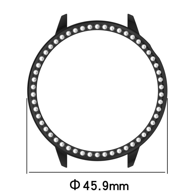 For OnePlus Watch 3 43mm Single Row Diamond Half Coverage Hollow PC Watch Protective Cover(Transparency) by bashfashion