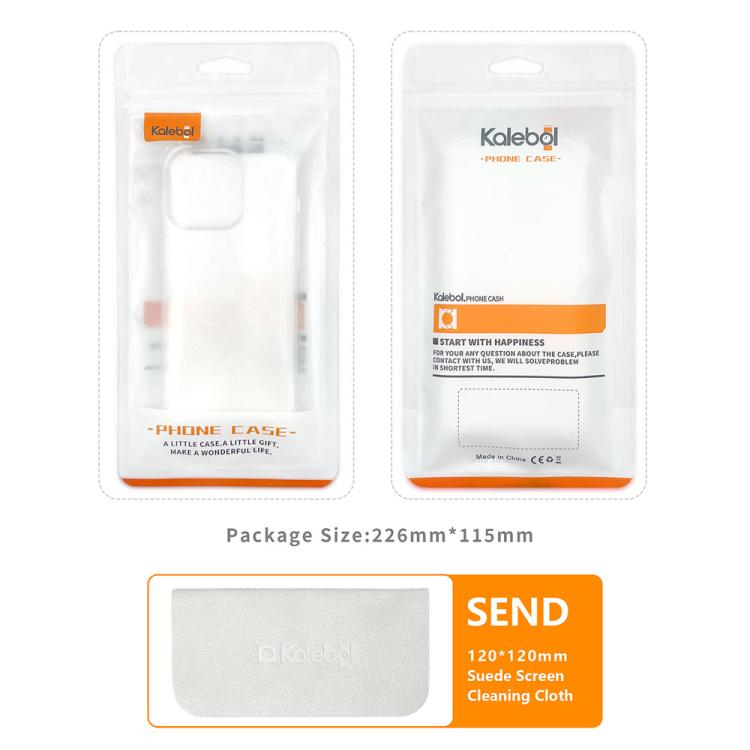 For iPhone 16 Pro Max Kalebol Minimalist High Transparency Multi Color Lanyard Hole Phone Case(Gold) by Kalebol