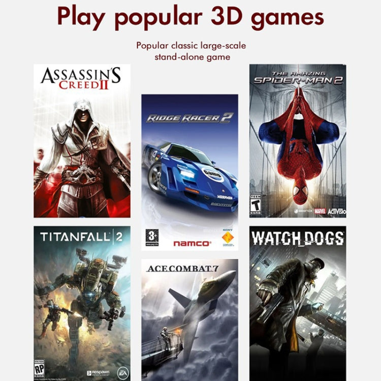 GD10 64G Built-In 30000+ Games Dual System Set-Top Box 3D Home 4K HD TV Game Console Box EU Plug(White) by ANBERNIC