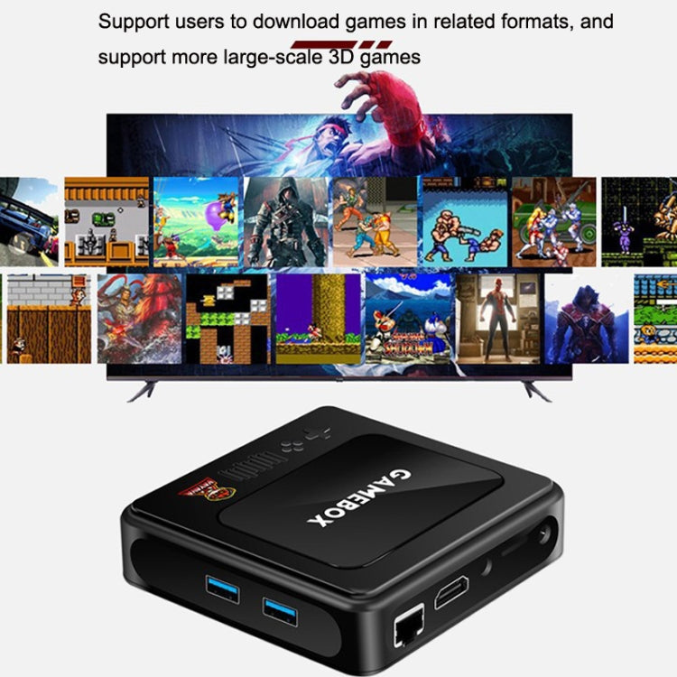GD10 64G Built-In 30000+ Games Dual System Set-Top Box 3D Home 4K HD TV Game Console Box AU Plug(Black) by ANBERNIC