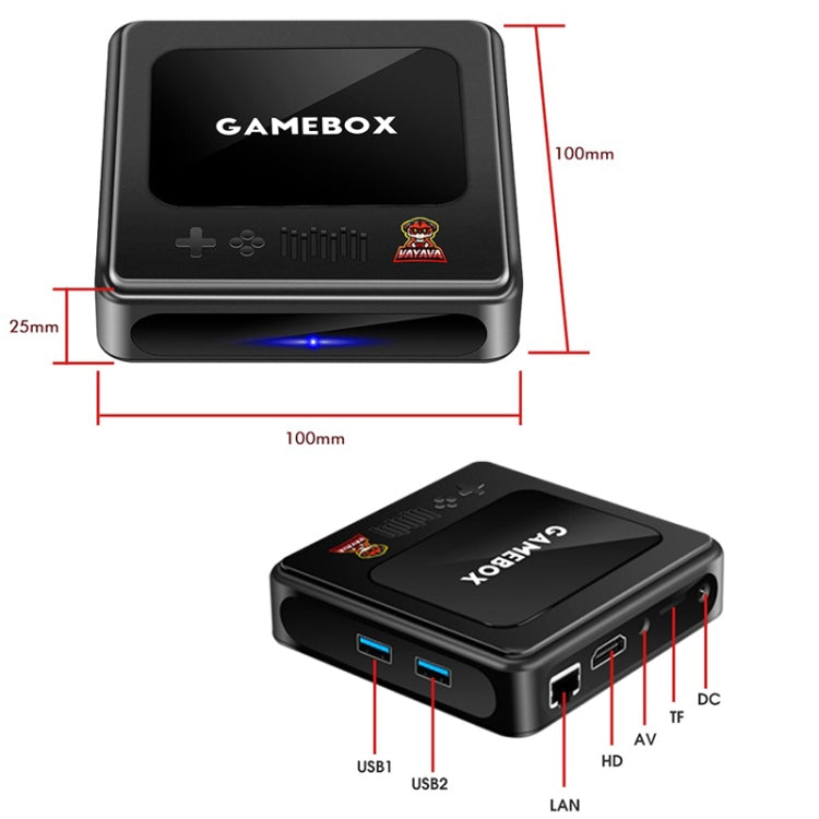 GD10 256G Built-In 60000+ Games Dual System Set-Top Box 3D Home 4K HD TV Game Console Box AU Plug(White) by ANBERNIC