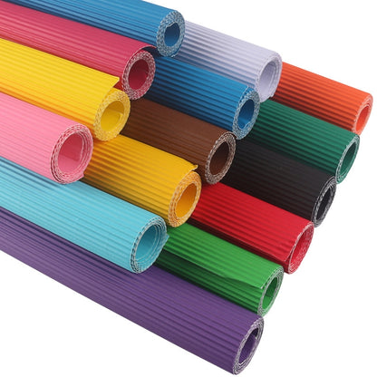 10 Sheets Corrugated Paper Thickened Wrapping Paper Handmade DIY Wrapping Paper Material, Specification: 50x70cm(Dark Green) by bashfashion