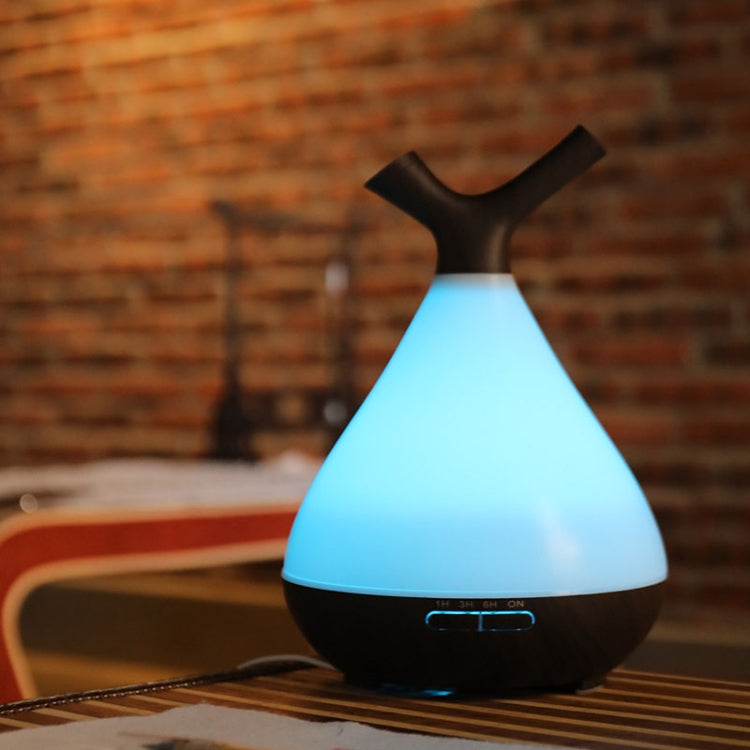YCTA-008 Household Mute Small Wood Grain Colorful Light Aroma Diffuser Night Tree Air Humidifier, Product specifications: AU Plug(Deep Wood Grain) by bashfashion
