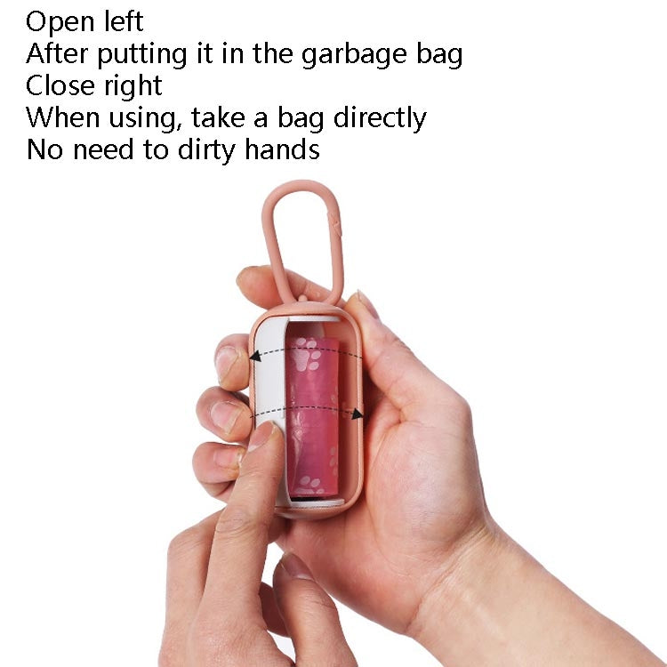Pet Garbage Box Dog Toilet Picker Dispenser Portable Garbage Bag Cleaning Supplies With 15 Trash Bags(Pink+Indigo) by bashfashion