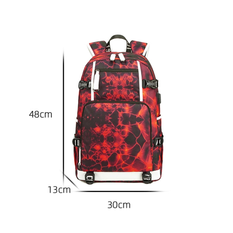6101-5 Printed Backpack Large Capacity Computer Backpack Waterproof Student School Bag(Print Color) by bashfashion