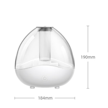 K11 1500ml Transparent Humidifier Household Mute Small Air Purifier Large-Capacity Ultrasonic Humidifier, CN Plug(White) by bashfashion