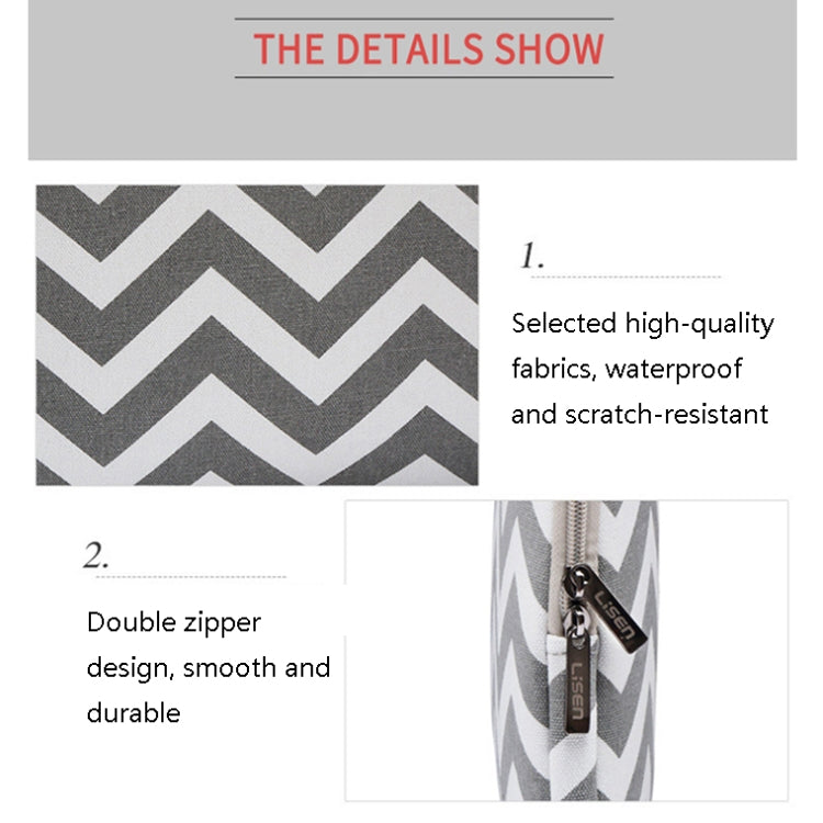 LiSEN LS-525 Wavy Pattern Notebook Liner Bag, Size: 14 inches(Light Green) by LiSEN