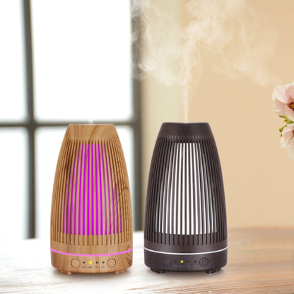 STB-103 Atmosphere Colorful Light Humidifier Aroma Diffuser(Deep Wooden Grain) by bashfashion