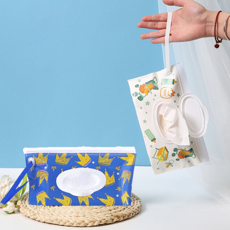 Baby EVA Wet Wipes Bag Portable Flip Removable Sanitary Wet Wipes Bag(Floating Object) by bashfashion