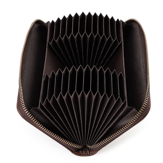 HUMERPAUL BP816 RFID Anti-Magnetic Men Long Wallet Business Retro Multi-Card Solt Handbag(Brown) by HUMERPAUL