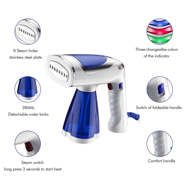 1600W Handheld Folding Iron Mini Steam Iron, Color: White Single Gear(EU Plug) by bashfashion