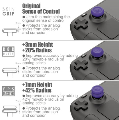 For Steam Deck Game Console Joystick Cap Set Anti-skid Combination Button Cap(Purple) by bashfashion