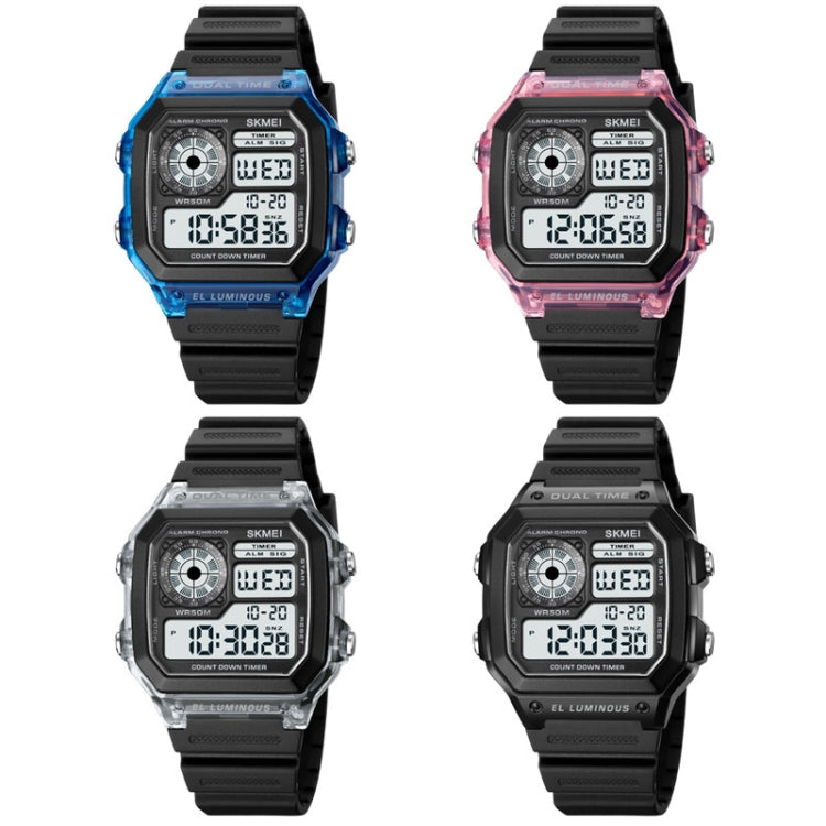 SKMEI 1998 Transparent Shell Ice Sensor Outdoor Sports Waterproof Multi-function Watch(Black) by SKMEI