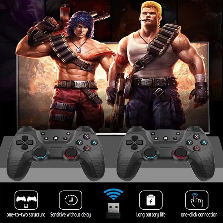 KM-029 2.4G One for Two Doubles Wireless Controller Support PC / Linux / Android / TVbox(Cangling Green) by bashfashion