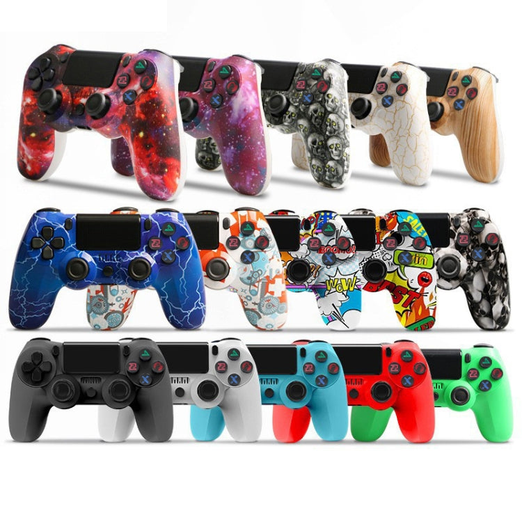 For PS4 Wireless Bluetooth Game Controller With Light Strip Dual Vibration Game Handle(Burst) by bashfashion