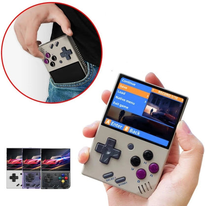 Miyoo Mini Plus 3.5 Inch IPS Screen Retro Handheld Game Console 64GB 15K Games(White) by bashfashion