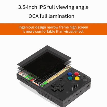 Miyoo Mini Plus 3.5 Inch IPS Screen Retro Handheld Game Console NO Card 0 Games(Transparent Black) by bashfashion