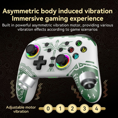 Wireless Bluetooth Somatosensory Vibration Gamepad for Nintendo Switch/Switch PRO, Color: White Green by bashfashion