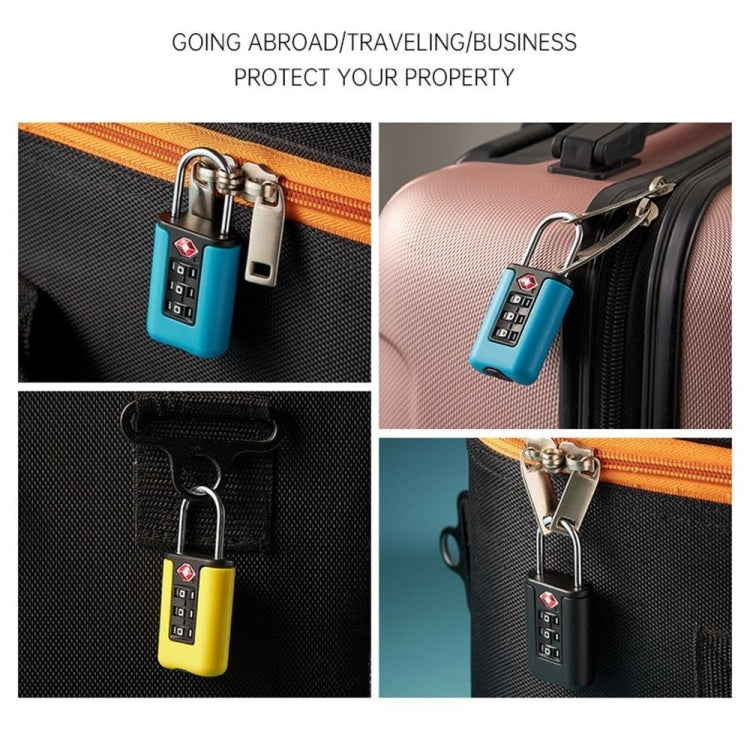 TSA Customs Code Lock Travel Luggage Lock Mini Contrast Color Design Combination Padlock(Lake Blue) by bashfashion
