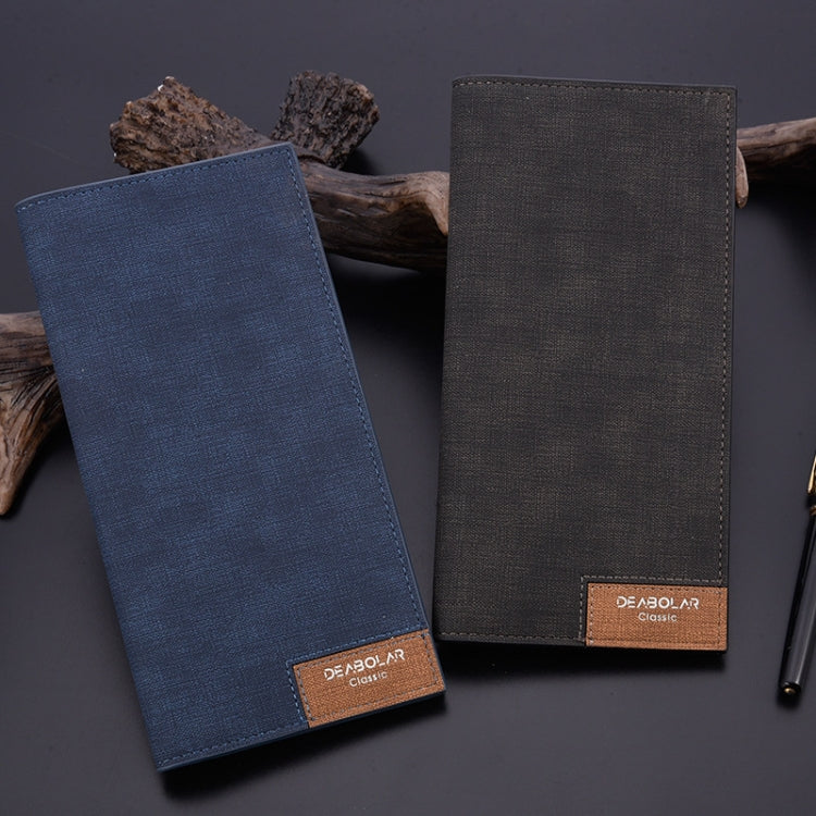 DEABOLAR Large Capacity Men Long Wallet Ultra-thin Paneled Soft Wallet(Light Gray) by DEABOLAR