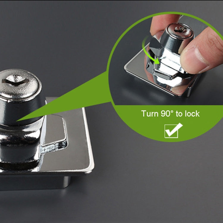 2.5 inch Interlocking No Hole Hook With Locking Hasp Chest Of Drawers Door Lock With Iron Key by bashfashion