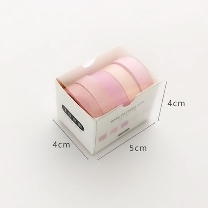 5rolls /Box 3m Washi DIY Decoration Handbook Tape Set, Color: Cherry Dye by bashfashion