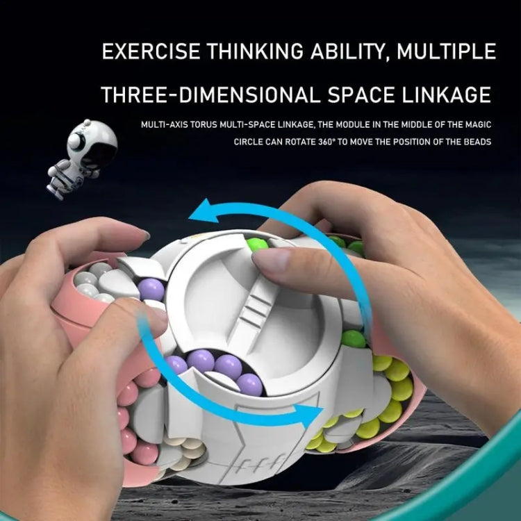 2-In-1 Rotating Magic Beans Fidget Toy Interactive Puzzle Games For Kids(Blue) by bashfashion