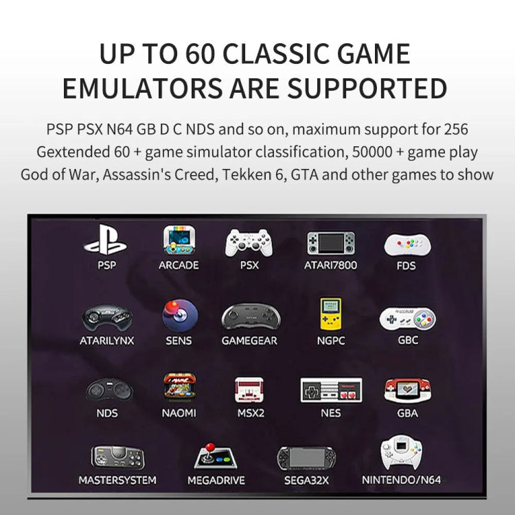 G11 PRO Game Machine TV Box Dual System HDMI HD 4K Retro Arcade, Style: 128G+Charging Handle by bashfashion