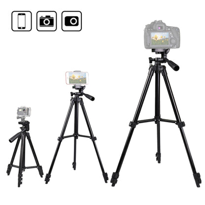 Portable Aluminum DSLR Camera Live Tripod Photography Retractable Landing Bracket, Specification: 150cm Tripod+Clip+Bag by bashfashion