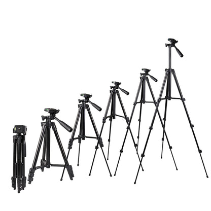Portable Aluminum DSLR Camera Live Tripod Photography Retractable Landing Bracket, Specification: 150cm Tripod+Clip+Bag+Controller+Adaptor by bashfashion