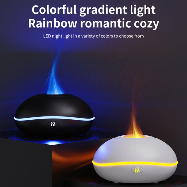SD13 200ML Car USB Flame Aromatherapy Diffuser Home LED Night Light Silent Mist Humidifier(Black) by bashfashion