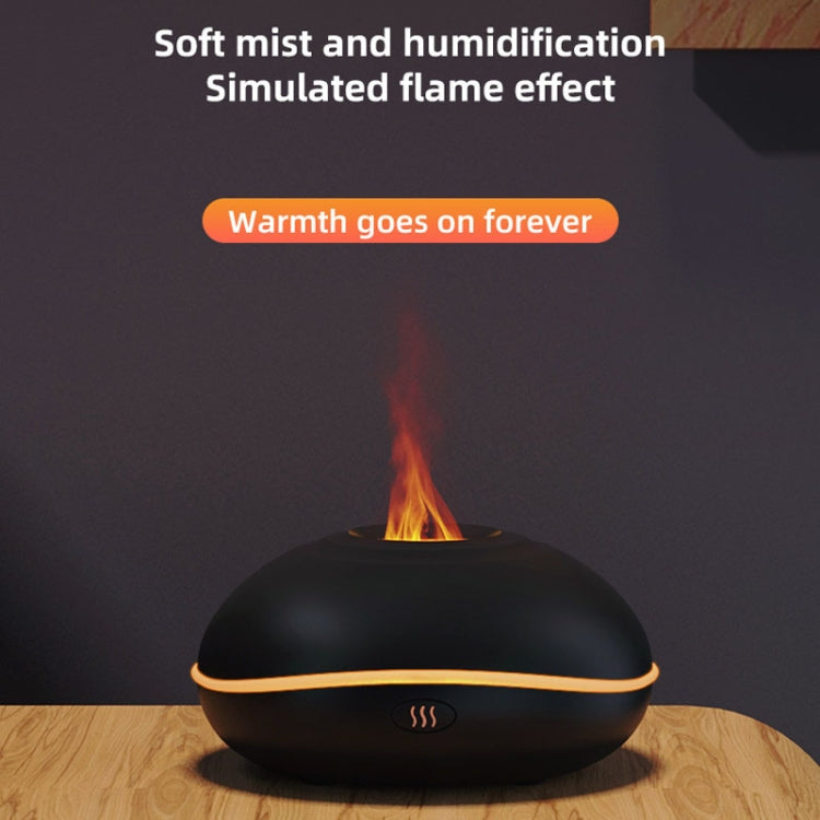 SD13 200ML Car USB Flame Aromatherapy Diffuser Home LED Night Light Silent Mist Humidifier(Black) by bashfashion