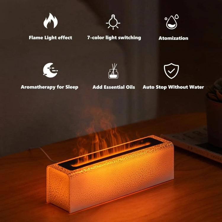 Lava Flame Aromatherapy Machine Air Atomizing Humidifier With Colorful Light, Model: DQ711 Pro White by bashfashion