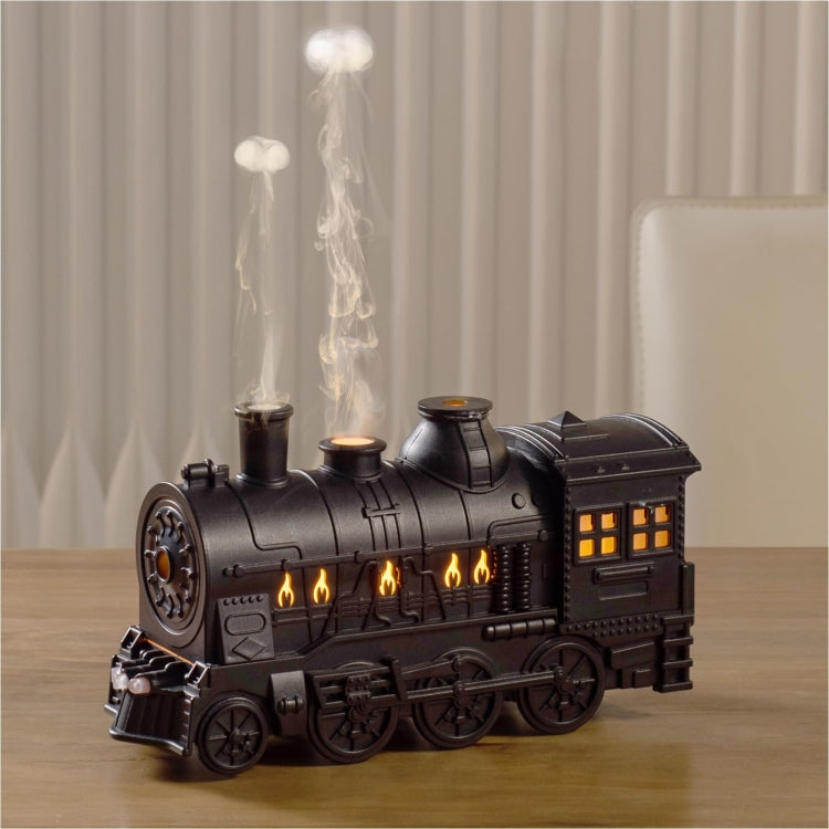 300ml Small Train Essential Oil Diffuser Humidifier With Remote Control EU Plug by bashfashion