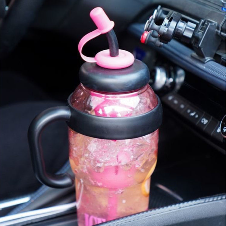 1200ml Large Capacity Lucky Belly Cup Handheld Portable Straw Cup with Tea Drain(Tulip Coffee) by bashfashion