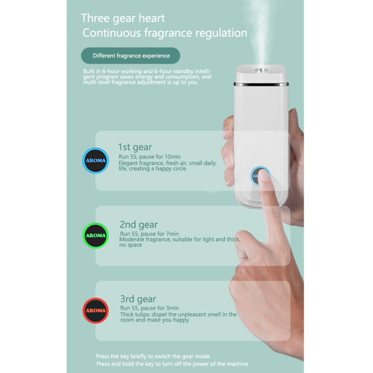 Household Humidifier Aroma Diffuser Automatic Fragrance Spray Machine(White) by bashfashion