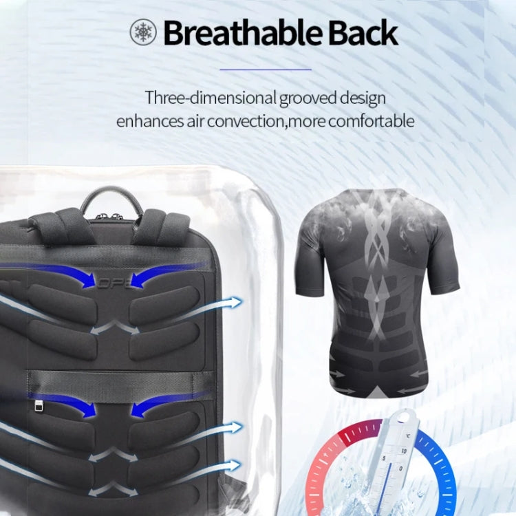 Bopai First-Layer Cowhide Business Commuter Waterproof And Lightweight Laptop Backpack, Color: Flagship by Bopai