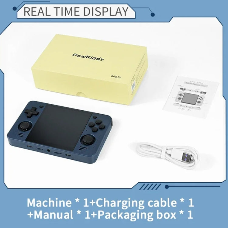 POWKIDDY RGB30 4 Inch IPS Screen Handheld Game Console Built In WIFI＋Bluetooth 16GB+128GB(Black) by POWKIDDY