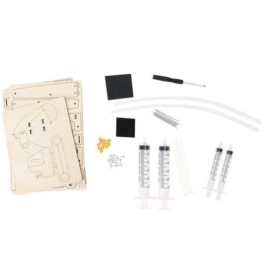 Wooden Hydraulic Excavator Pupils DIY Technology Small Production Science Experiment Materials by bashfashion