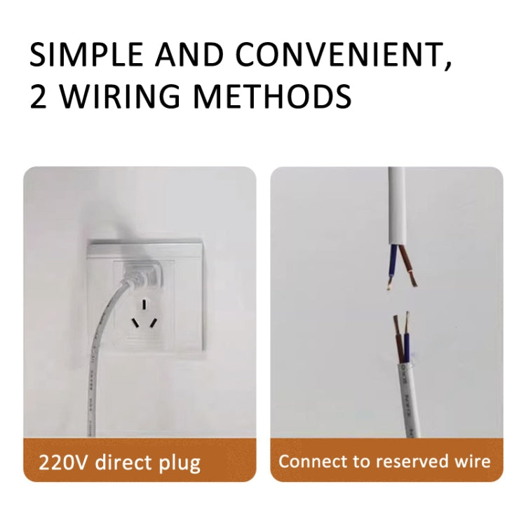 220V CN Plug Motion Sensor Wardrobe Cabinet Lamp LED Light Bar, Spec: Warm White 60cm by bashfashion