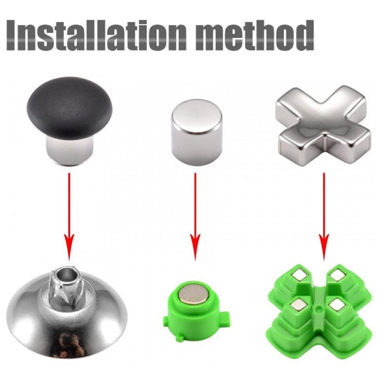 For PS5 Cross Key 3pcs /Set Gamepad Metal Buttons Mushroom Head Magnetic Base Cross Keys Accessory Set by bashfashion