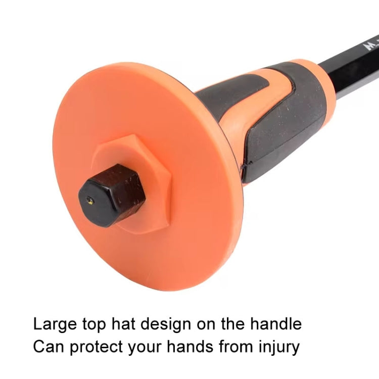 MYTEC Upgraded Tip 250mm Forged Hexagonal Rod Chisel Big Top Cap Industrial Grade Forged Steel Chisel by MYTEC